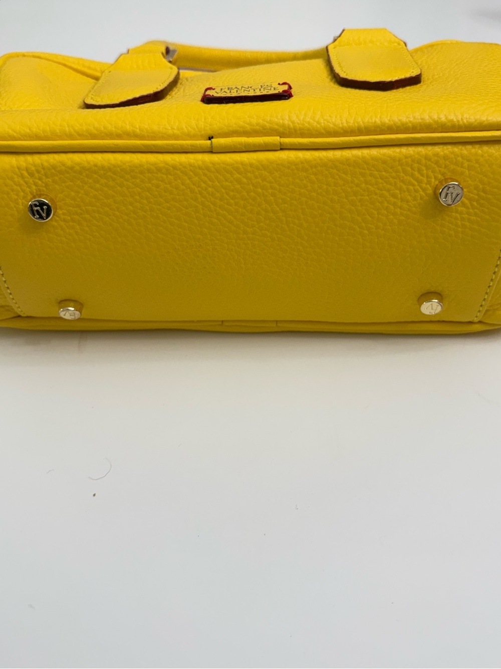 FRANCES VALENTINE Yellow Paulie Box Satchel Bag - Picture 3 of 9